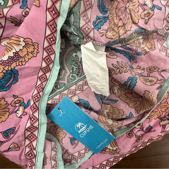 Cupshe Boho Surplice Smocked Waist Mini Dress SMALL NEW - Picture 7 of 7